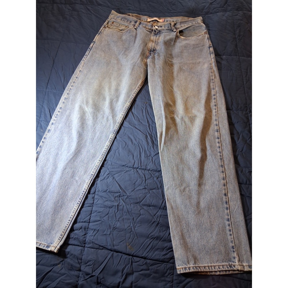 Vintage Levis Jeans Men's 36x32‎ Blue Dark Wash Relaxed 550 Red Tab y2k